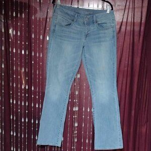 Size 10 American Eagle Outfitters Kick Boot Stretch Light Blue Denim Jeans